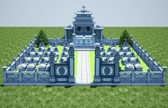 Phối cảnh 3D thiết kế Lăng Mộ, mẫu lăng mộ đẹp